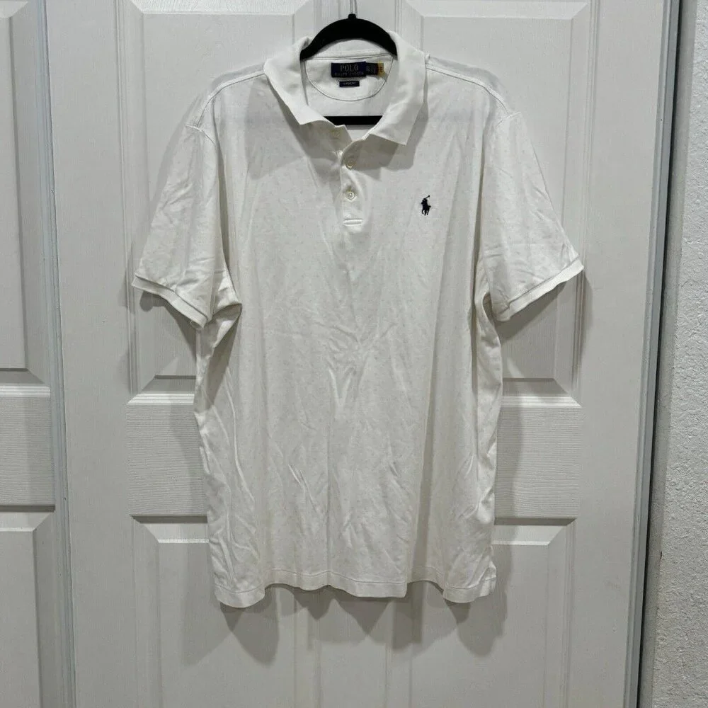 Polo Ralph Lauren Polo Shirt‎ Classic Fit Design Mens 2XL Whit
